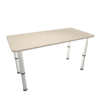 Стол прямоугольный, регулируемый по высоте (г.р. 0-3), 1100х500 мм, березовый мультиплекс