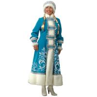 Костюм карнавальный взрослый "Снегурочка" (аппликация)