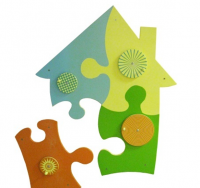 Дидактическая панель "Домик - Пазл"