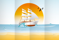 Декорация (задник сцены) "Море на рассвете"