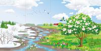 Занавес - задник "Весенний ручей"