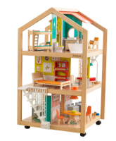 Кукольный домик Ассембли, с мебелью 42 элемента, на колесиках