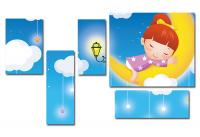 Модульная картина "Спокойной ночи, детки"