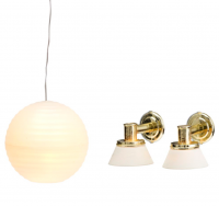 Освещение для домика Люстра с абажуром из рисовой бумаги и настенные бра