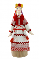 Кукла в Белорусском народном девичьем костюме (19 - 20 вв). Могилевская губ. Россия