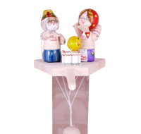 Богородская игрушка "Дед, бабка и колобок"