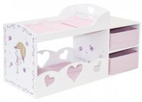 Двухъярусная кроватка с системой хранения серия "Пьемонт", Альбертина Мини