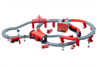 Железная дорога игрушка "Служба спасения, 92 предмета", на батарейках со звуком