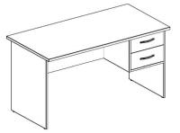 Стол для медицинского работника с подвесной тумбой (1200х680х750 мм)