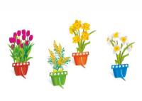 Набор для оформления праздников "Весенние цветы в горшочках"