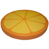 Мат круглый "Апельсиновая долька" 100 см