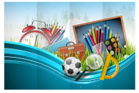 Декорация (задник сцены) "Здравствуй школа"