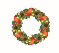 Декорация "Рождественский веночек"